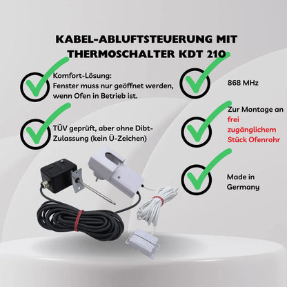 Kabel-Abluftsteuerung mit Thermoschalter KDT 210