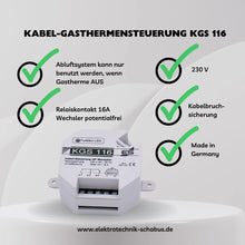 Kabel-Gasthermensteuerung KGS 116 für Badlüfter.