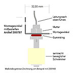 Installation drawing Angle bracket with pendant float switch