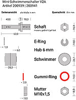 Mini-Schwimmerschalter Edelstahl V2A