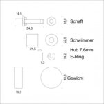 Suspended float switch plastic