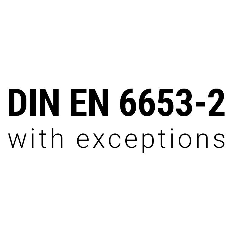 DIN-EN 6653-2 with exceptions